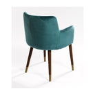 Sillón de terciopelo azul pavo real Rota
