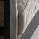 Sofá capitoné de madera y poliéster Menton negro