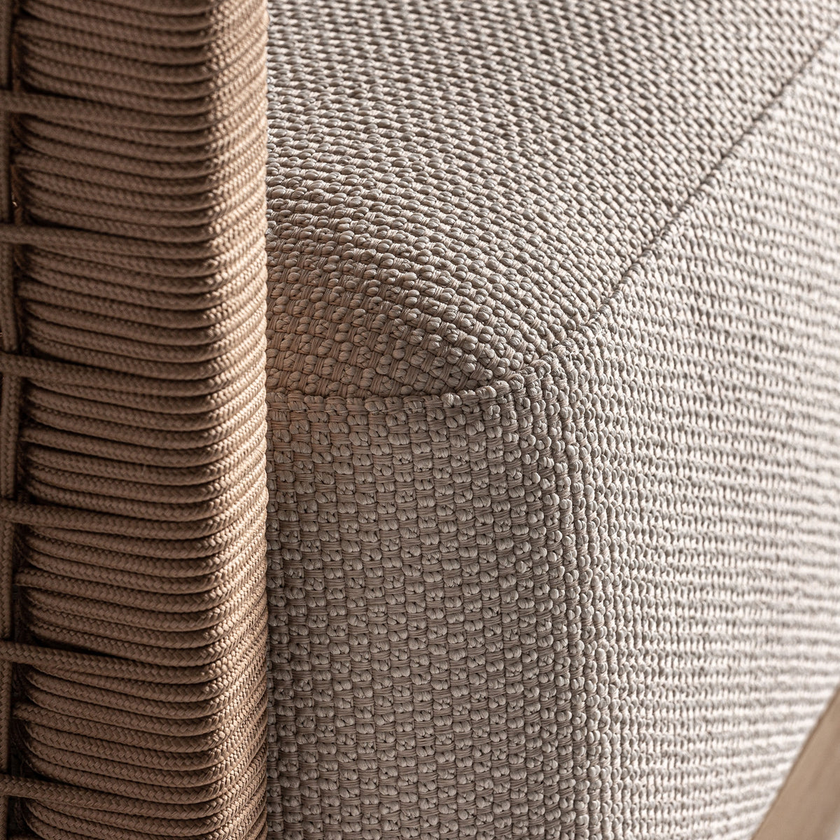 Sofá de exterior de teca reciclada Nonza 320 cm beige