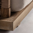 Sofá de exterior de teca reciclada Nonza 320 cm beige
