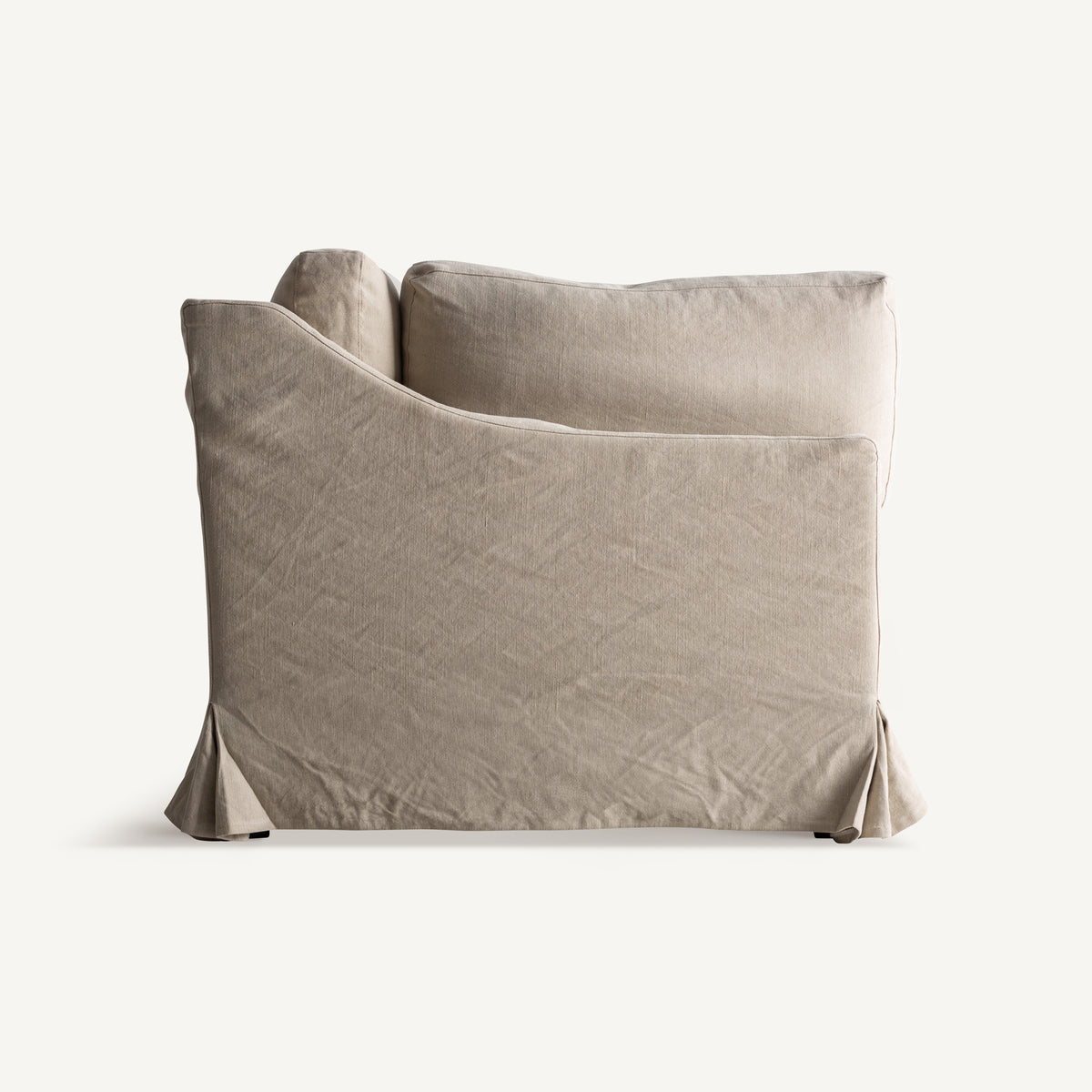 Sofá de lino beige Cargèse