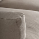 Sofá de lino beige Cargèse