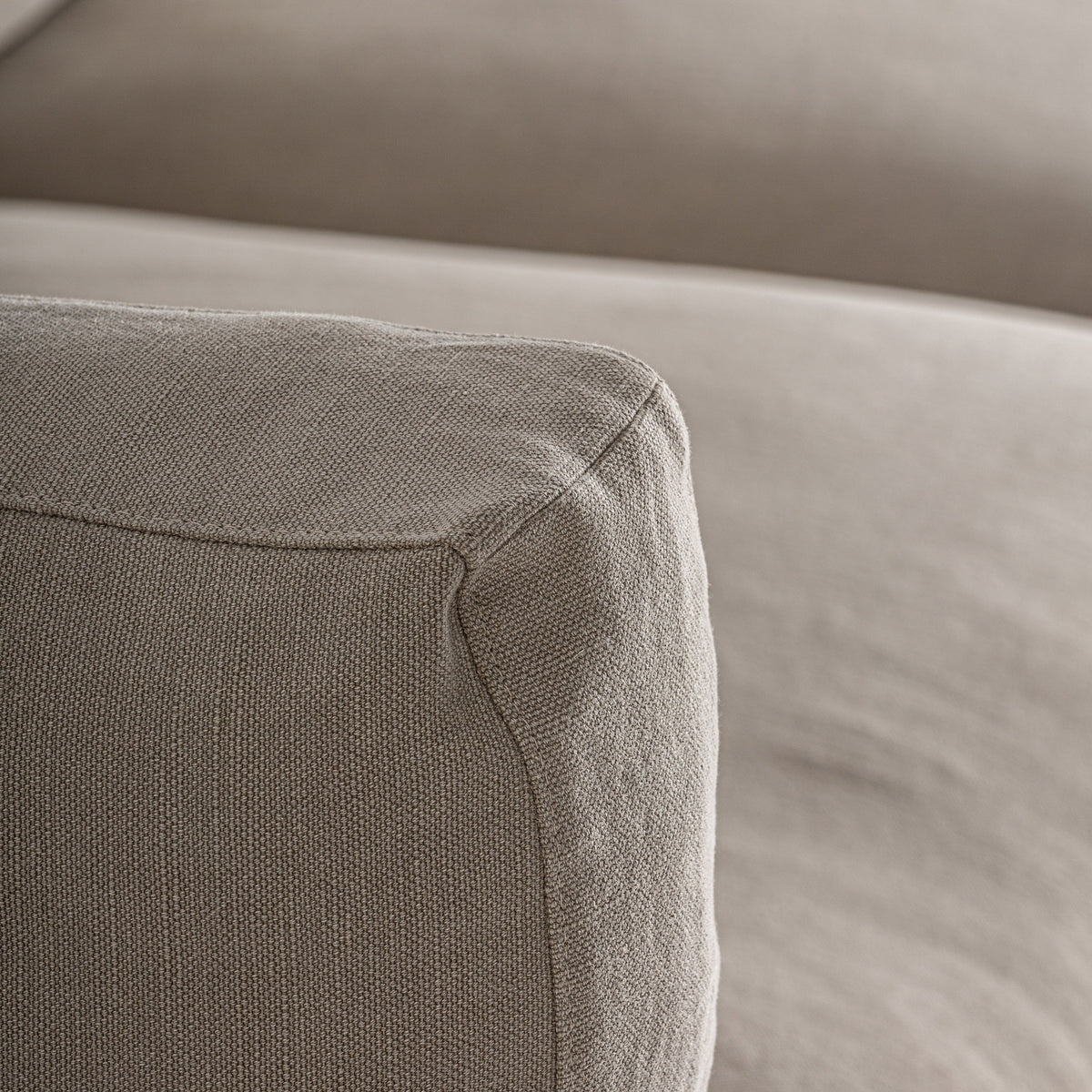 Sofá de lino beige Cargèse