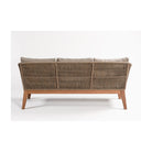 Sofá de exterior de madera y cuerda beige Zahora