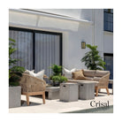 Sofá de exterior de madera y cuerda beige Zahora