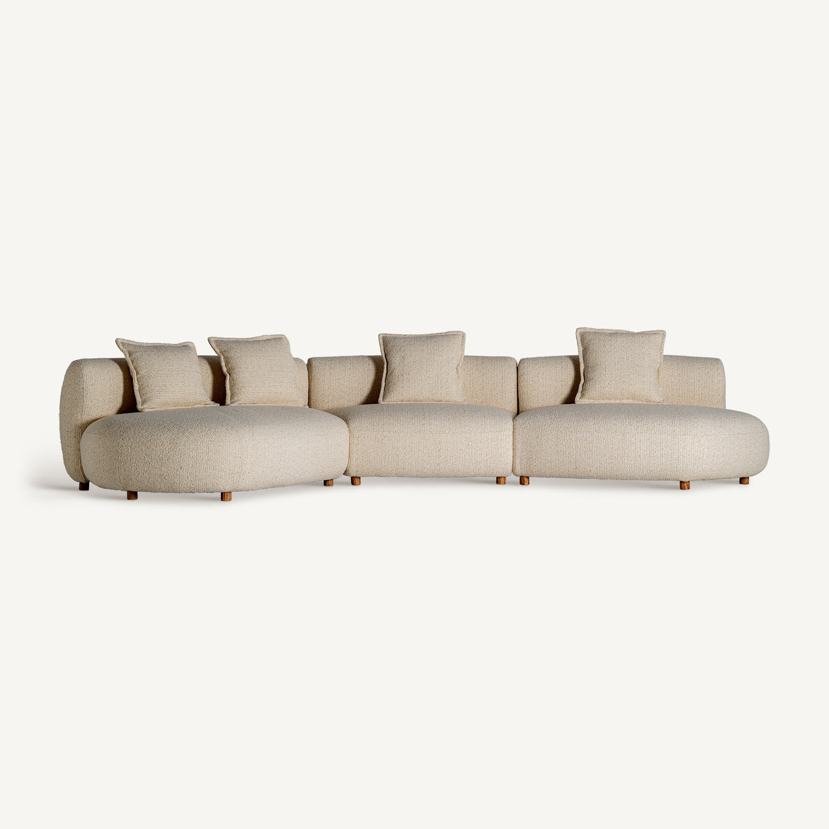 Sofá modular tapizado beige Bastia
