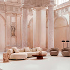 Sofá modular tapizado beige Bastia
