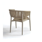 Silla de comedor de exterior de cuerda y aluminio Liérganes
