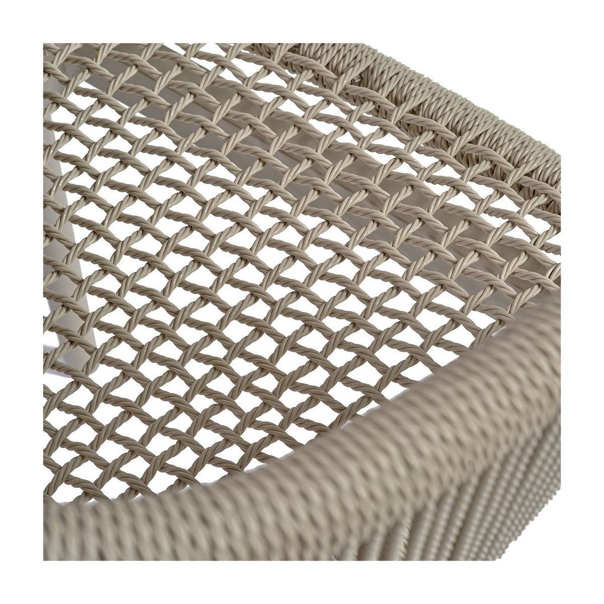 Silla de comedor de exterior de cuerda y aluminio Liérganes