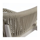 Silla de comedor de exterior de cuerda y aluminio Liérganes