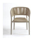 Silla de comedor de exterior de cuerda y aluminio Liérganes