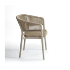 Silla de comedor de exterior de cuerda y aluminio Liérganes