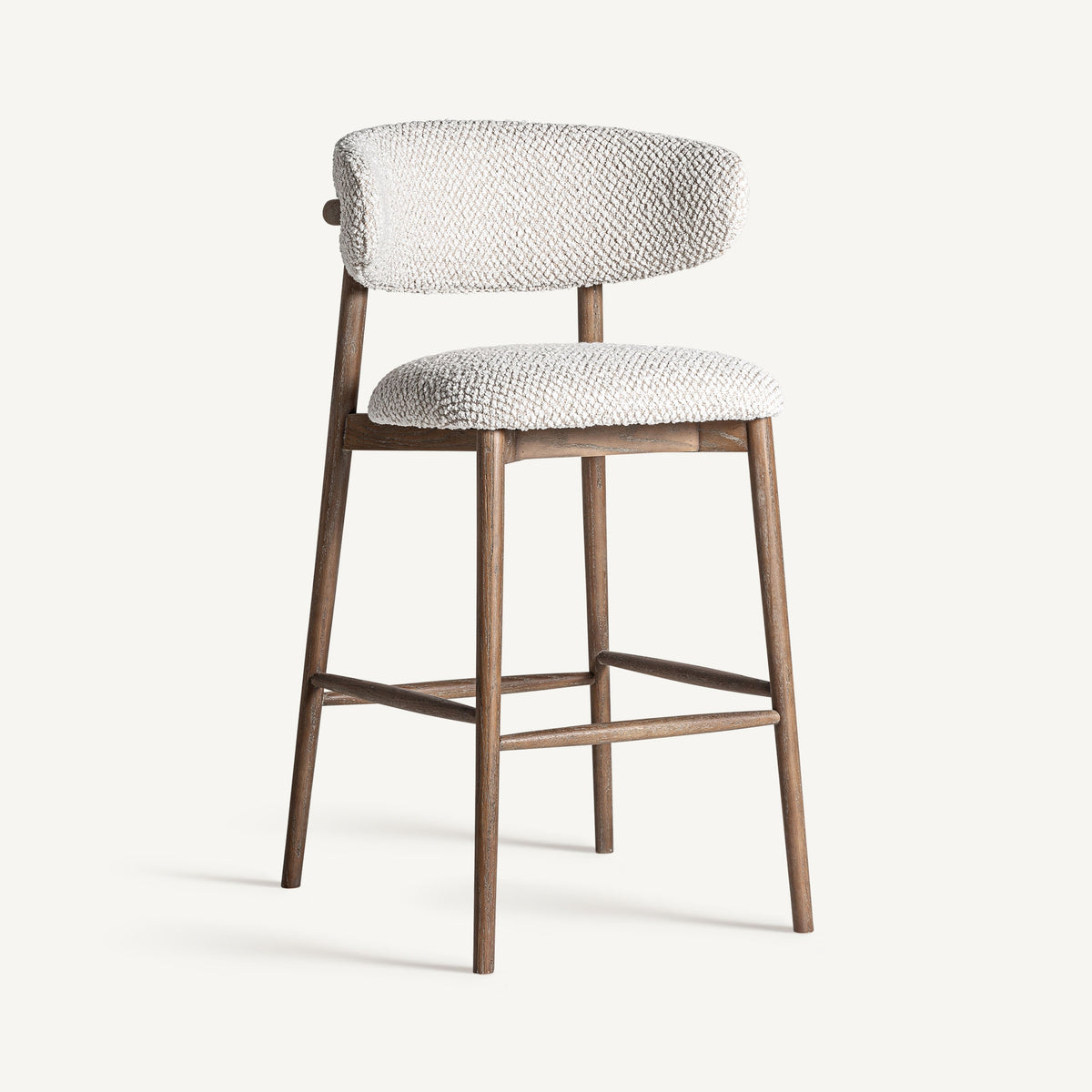 Taburete alto de fresno Valbonne beige 105 cm
