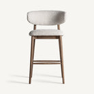 Taburete alto de fresno Valbonne beige 105 cm