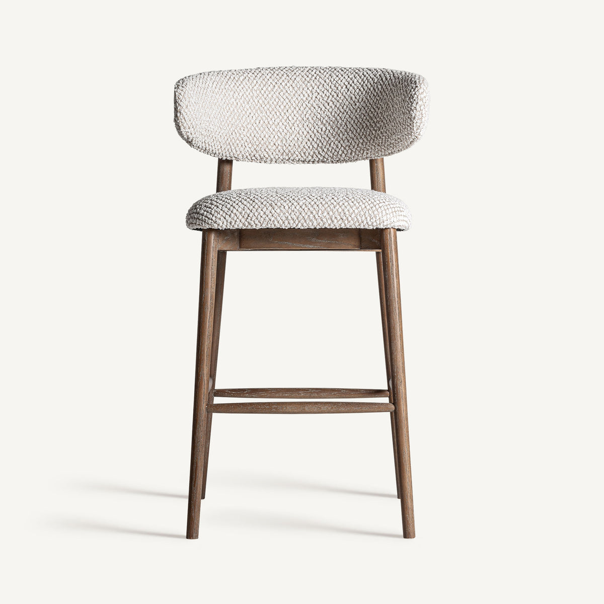 Taburete alto de fresno Valbonne beige 105 cm