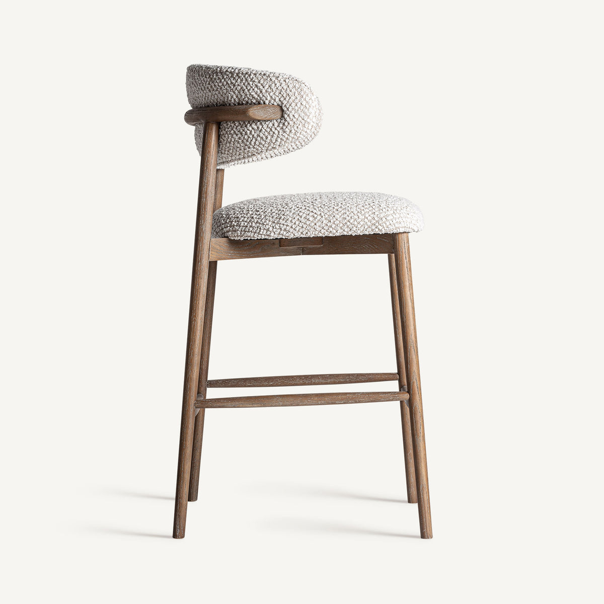 Taburete alto de fresno Valbonne beige 105 cm
