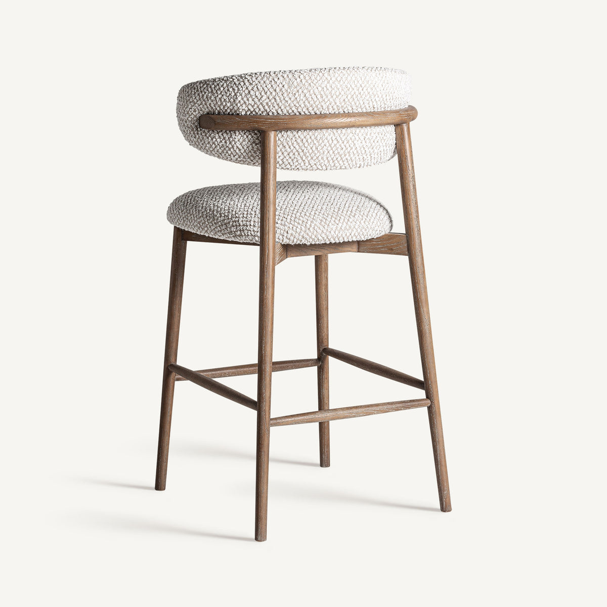 Taburete alto de fresno Valbonne beige 105 cm