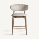Taburete alto de fresno Valbonne beige 96 cm