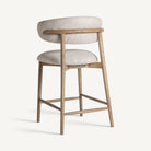 Taburete alto de fresno Valbonne beige 96 cm