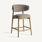 Taburete alto de fresno Valbonne topo 98 cm
