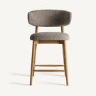 Taburete alto de fresno Valbonne topo 98 cm