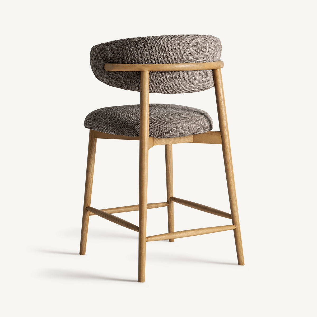Taburete alto de fresno Valbonne topo 98 cm