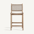 Taburete alto de teca y cuerda Galeria