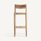 Taburete alto de teca y fibra natural Solenzara 108 cm