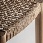 Taburete alto de teca y fibra natural Solenzara 108 cm