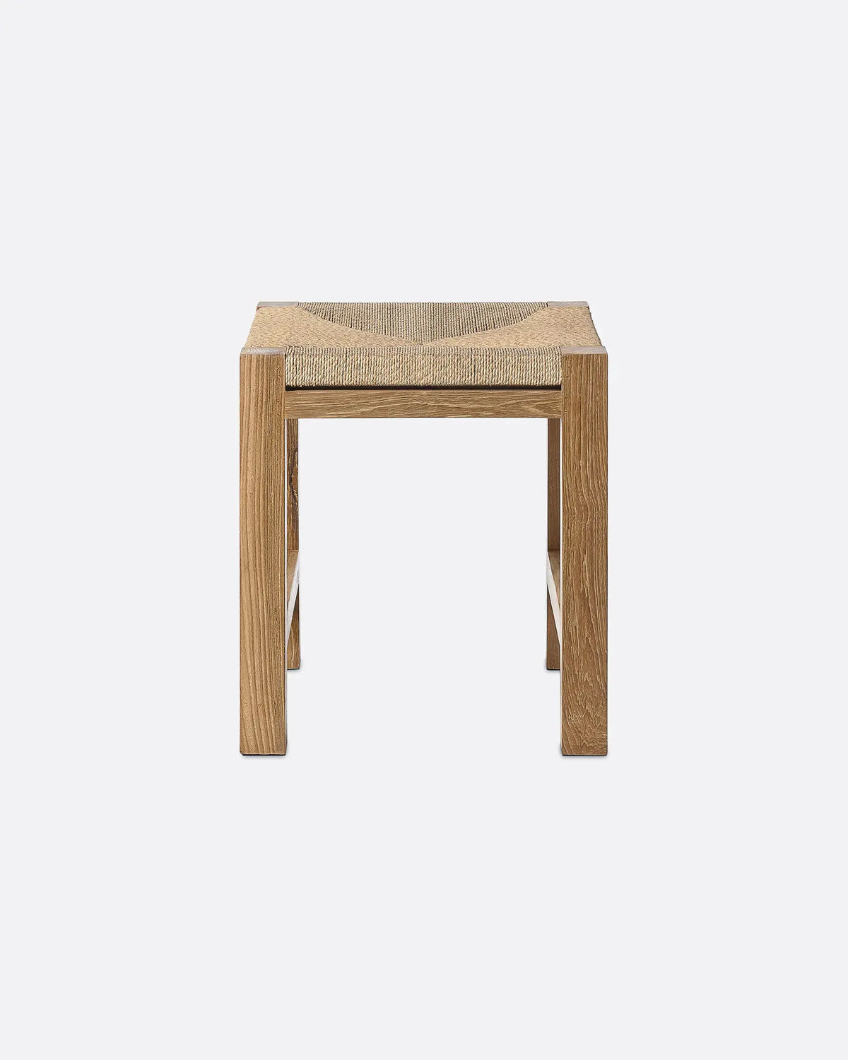 Taburete de teca reciclada y cuerda de papel Kumai