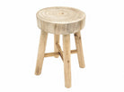 Taburete Rústico de Madera 40 cm - #pino_y_jacaranda#