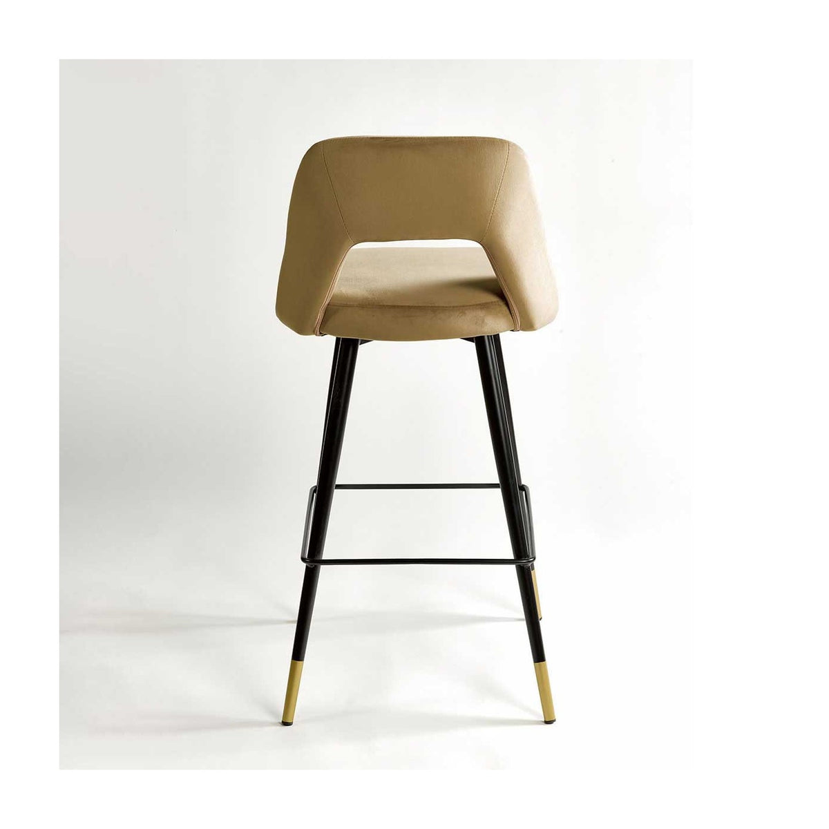 Taburete alto tapizado beige Busquístar