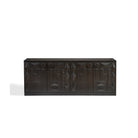 Aparador black brown con formas geométricas talladas Douz