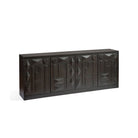 Aparador black brown con formas geométricas talladas Douz