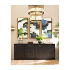 Aparador black brown con formas geométricas talladas Douz