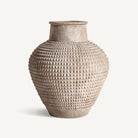 Tinaja de cemento beige Martigues grande