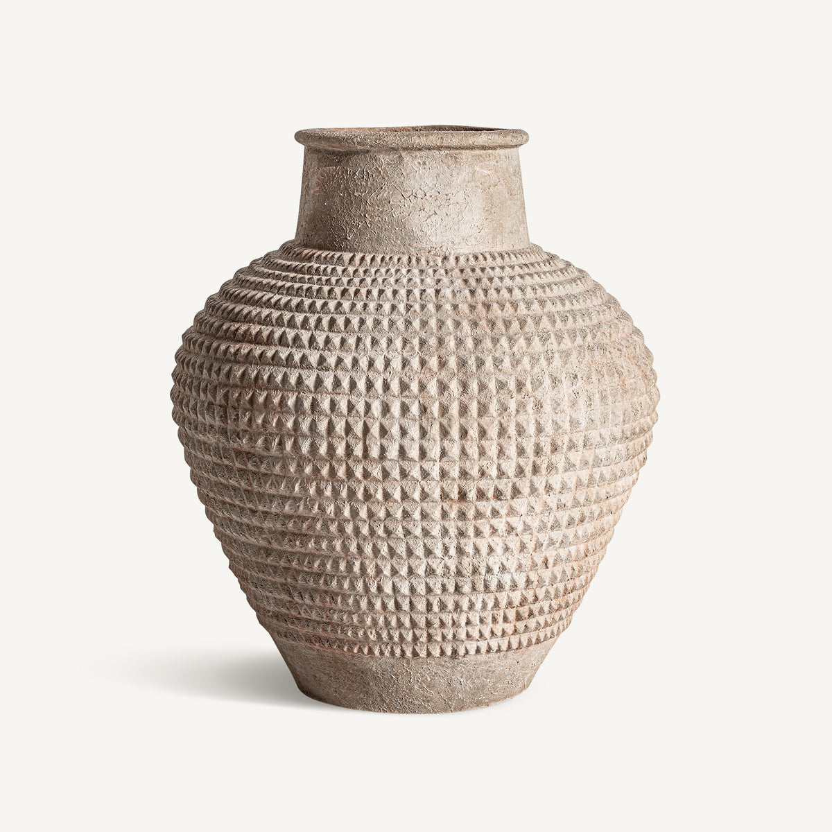 Tinaja de cemento beige Martigues grande