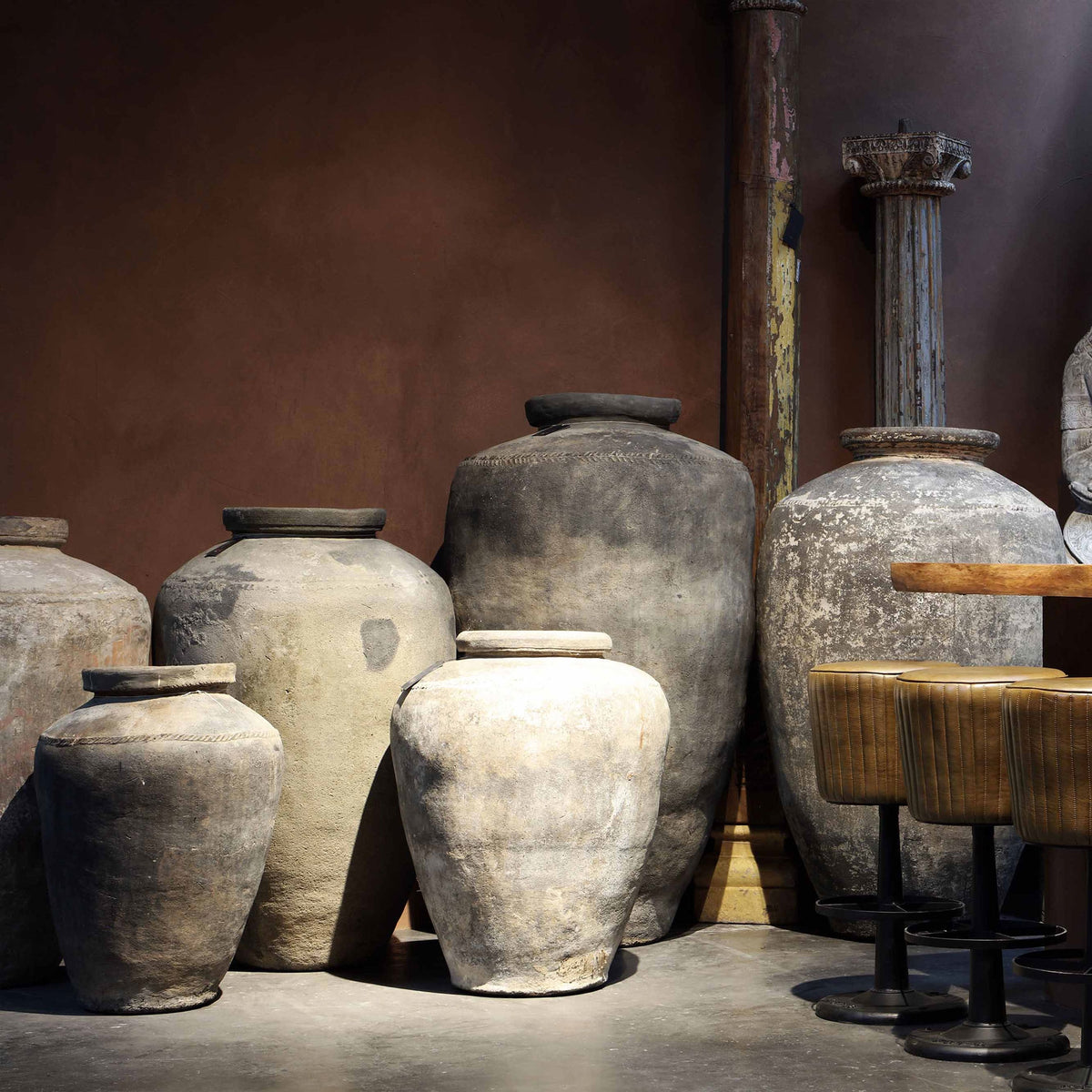 Tinaja de terracota envejecida Leucate