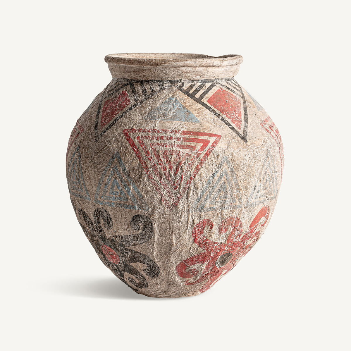 Tinaja de terracota multicolor Cerbère