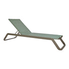 Tumbona de aluminio reclinable con ruedas Eliseo