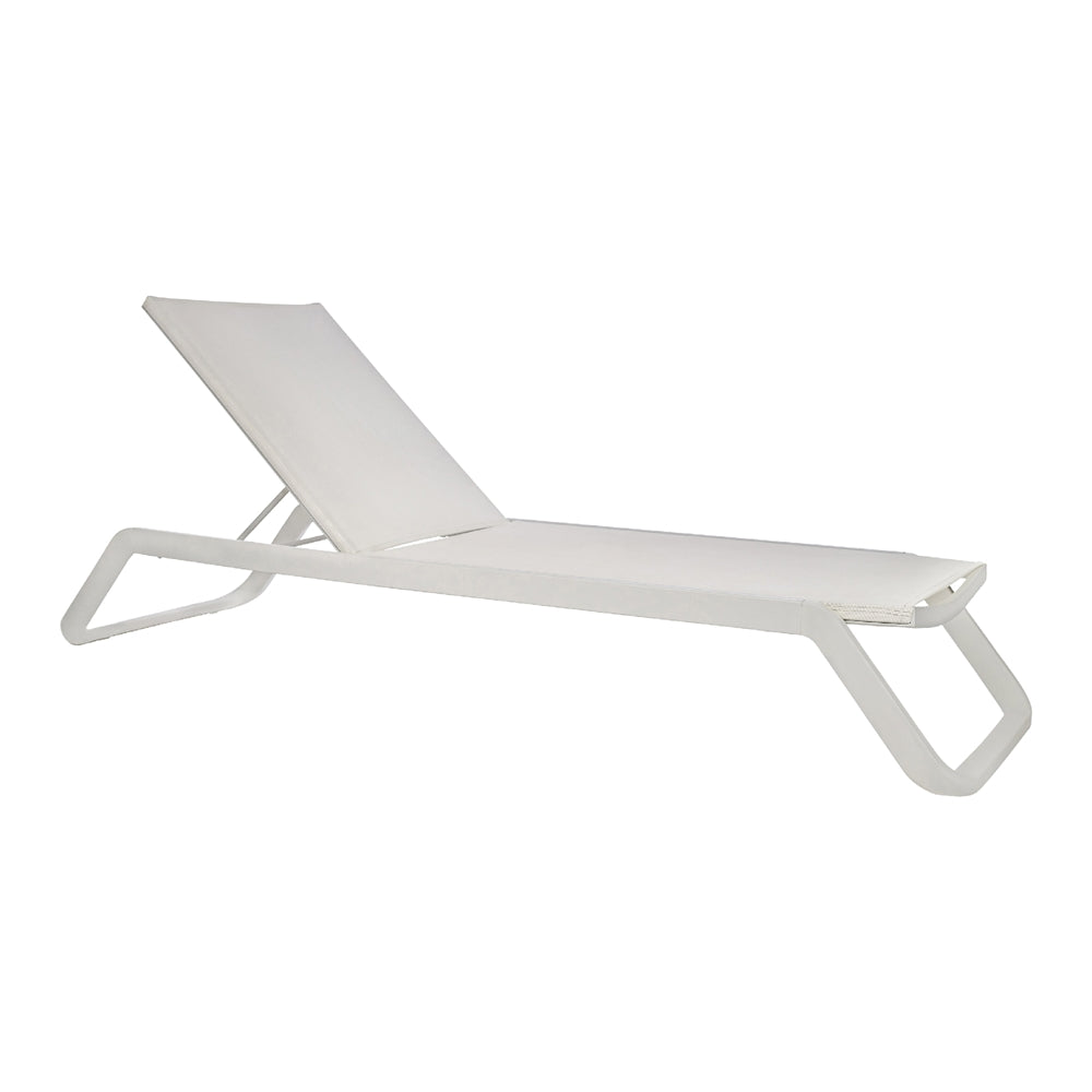 Tumbona de aluminio reclinable con ruedas Eliseo