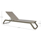 Tumbona de aluminio reclinable con ruedas Eliseo