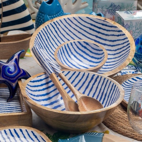 Utensilios de Servir de Madera Rayada - pino_y_jacaranda