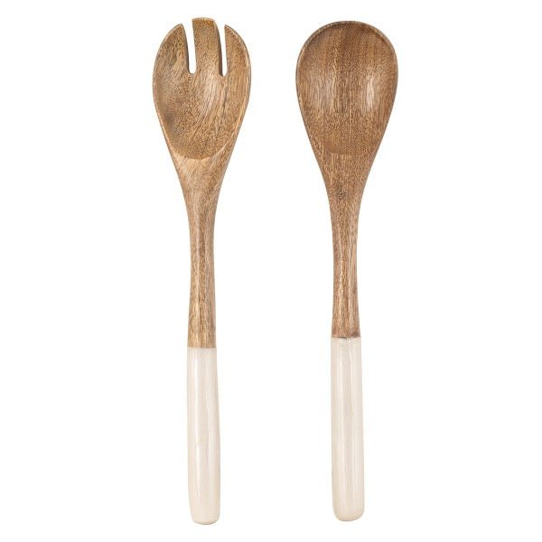 Utensilios de Servir de Madera y Nácar - pino_y_jacaranda