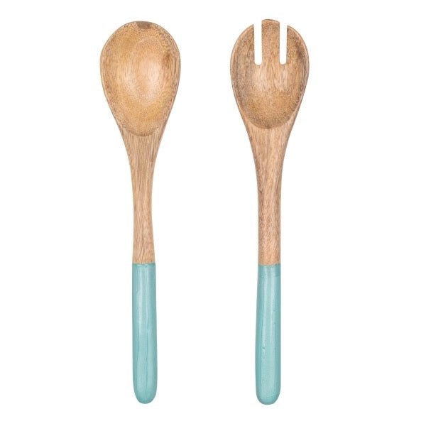 Utensilios de Servir de Madera y Nácar - pino_y_jacaranda