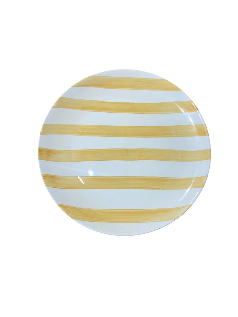 Vajilla Rayas Amarilla - #pino_y_jacaranda#