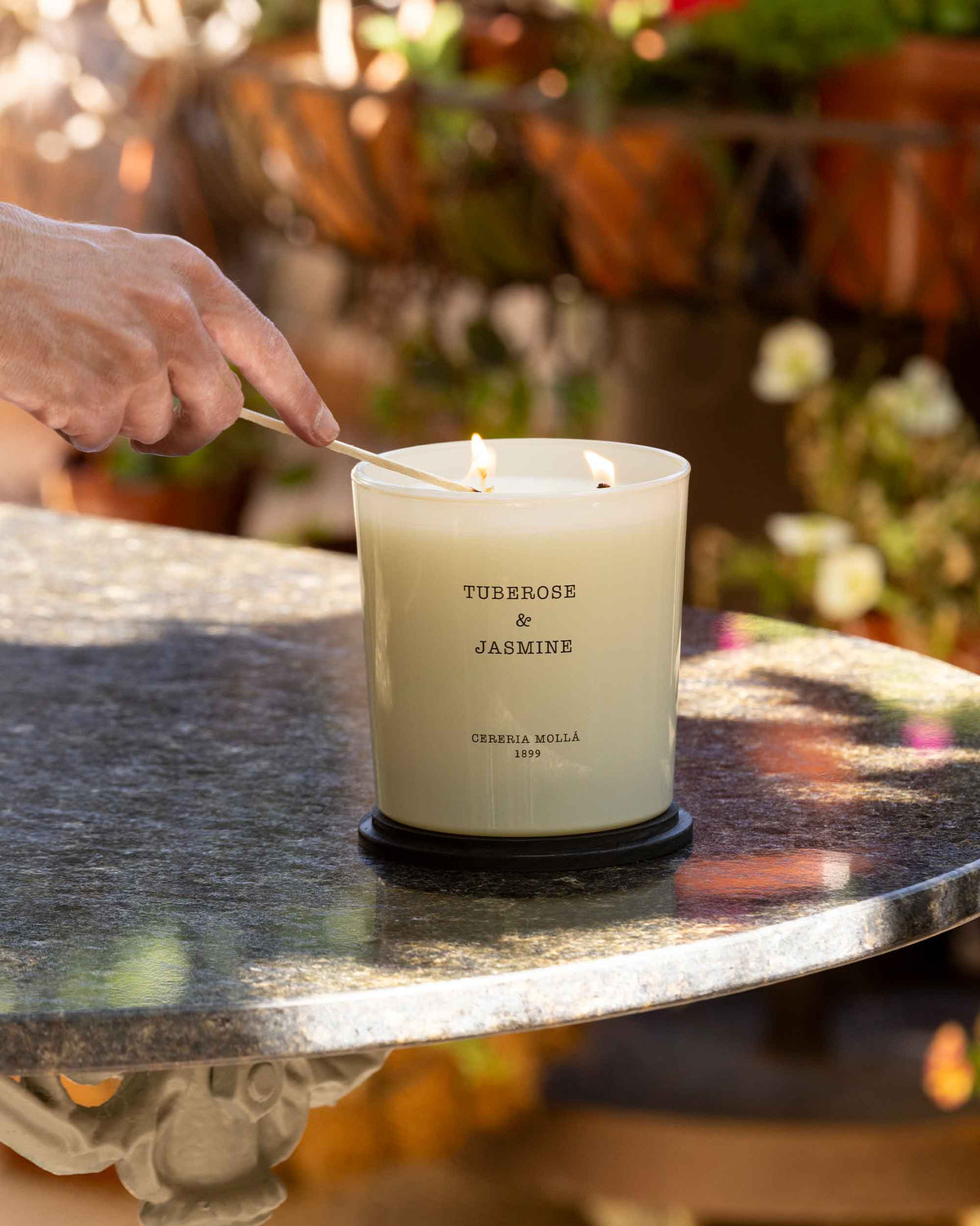 Vela XL Tuberose & Jasmine 3 Mechas - ambiente