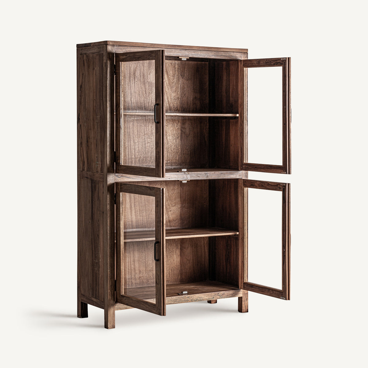 Vitrina de madera recuperada y hierro Zonza