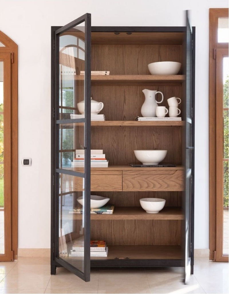 Vitrina de Roble Apolo - #pino_y_jacaranda#