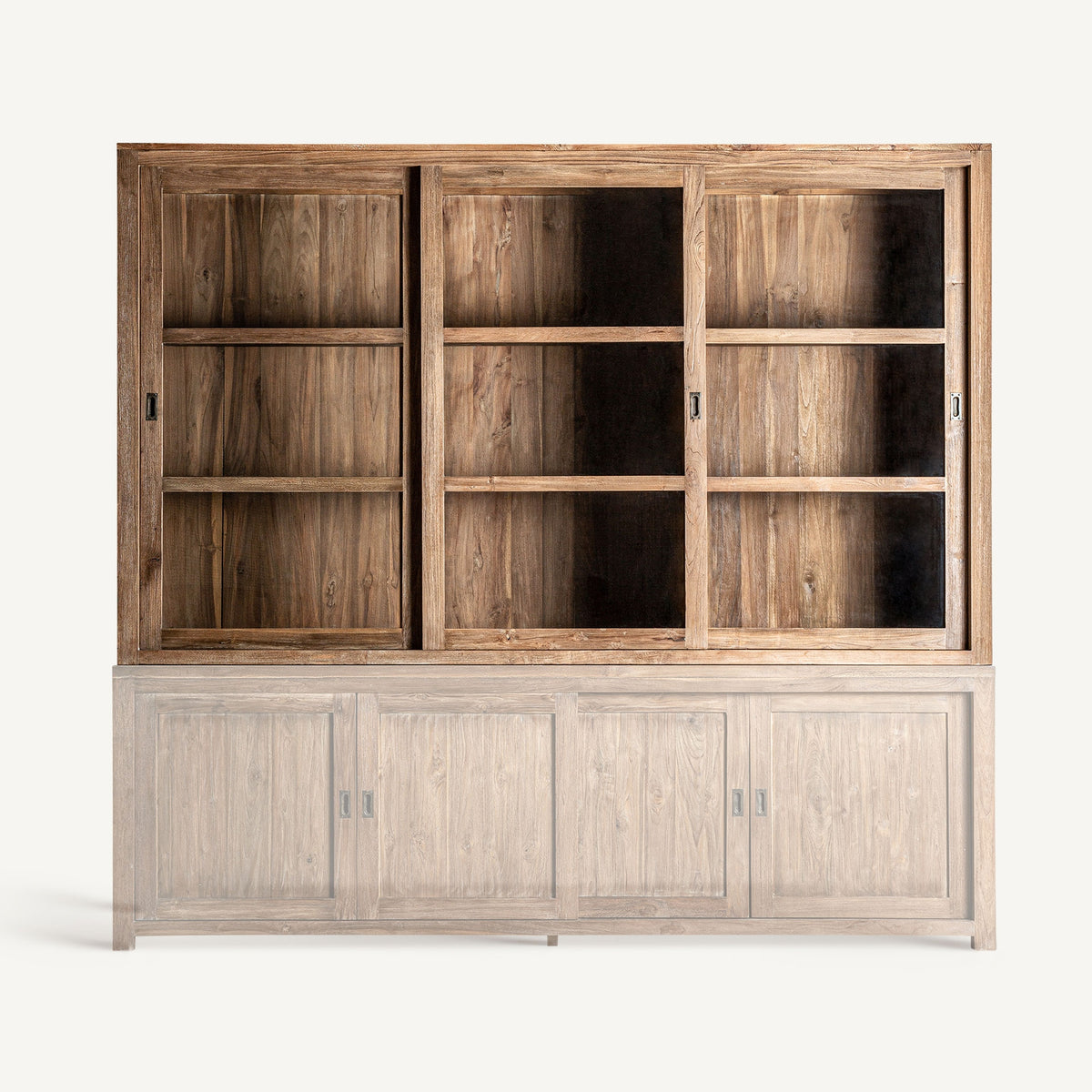 Vitrina de teca reciclada Tizzano ancha